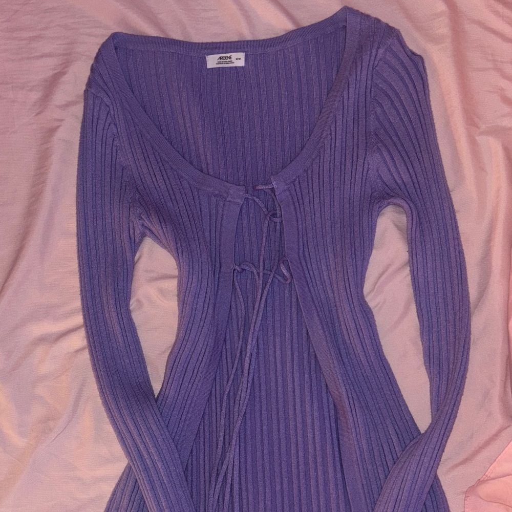Ardene Lavender Ribbed Knit Top